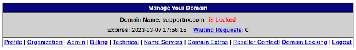 Management Options in OpenSRS