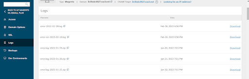 Locating Logs Using the Nexcess Portal