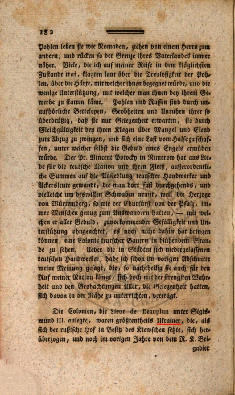 Reise durch Oberschlesien zur Rußisch-Kayserlichen Armee nach der Ukraine und zum Feldmarschall Rümanzow Sadunaiskoy
