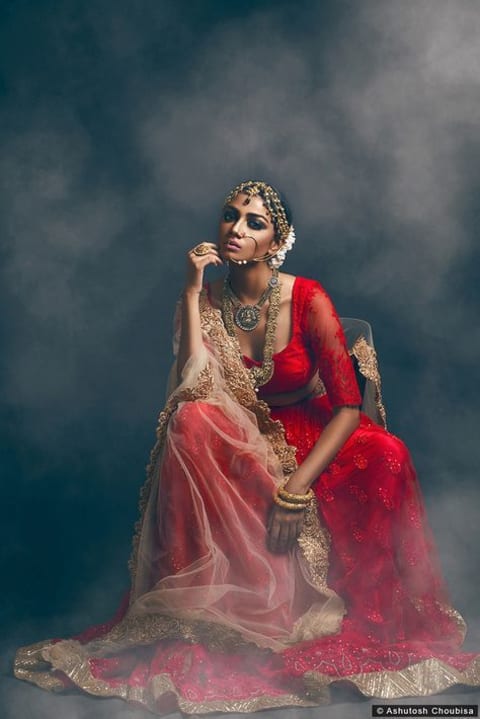 Maroon Velvet Bridal Lehenga