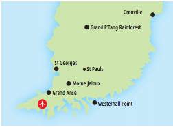 Map of the Caribbean Flowers and Gardens tour