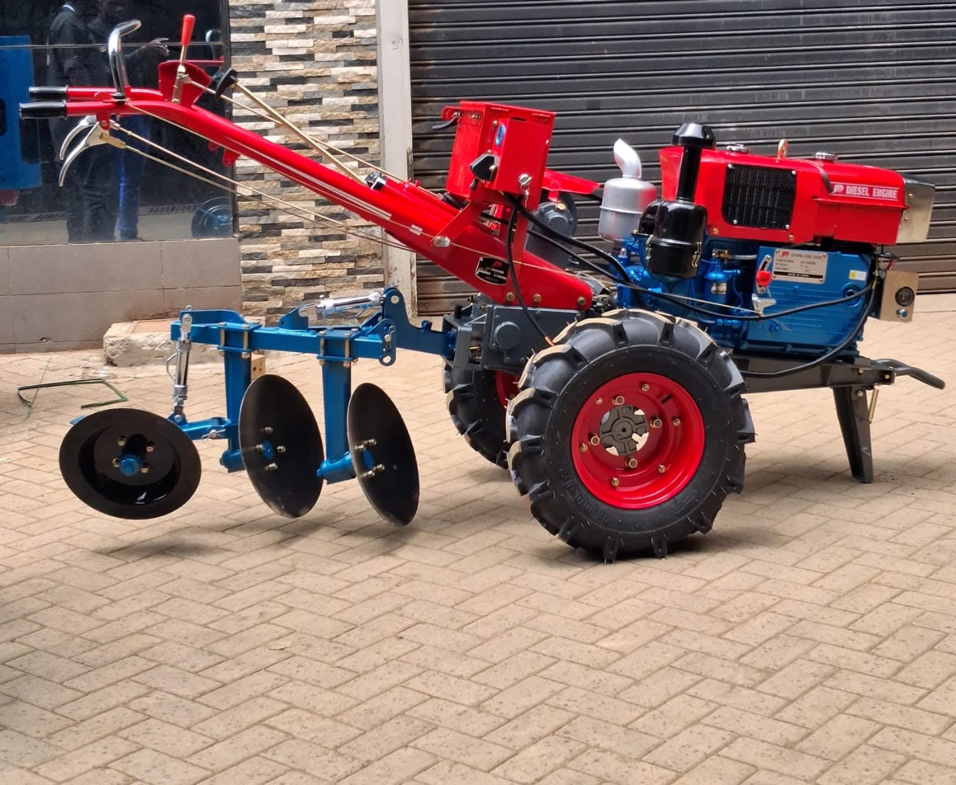 JIADI JD16L 16HP Diesel Walking Tractor with Implements