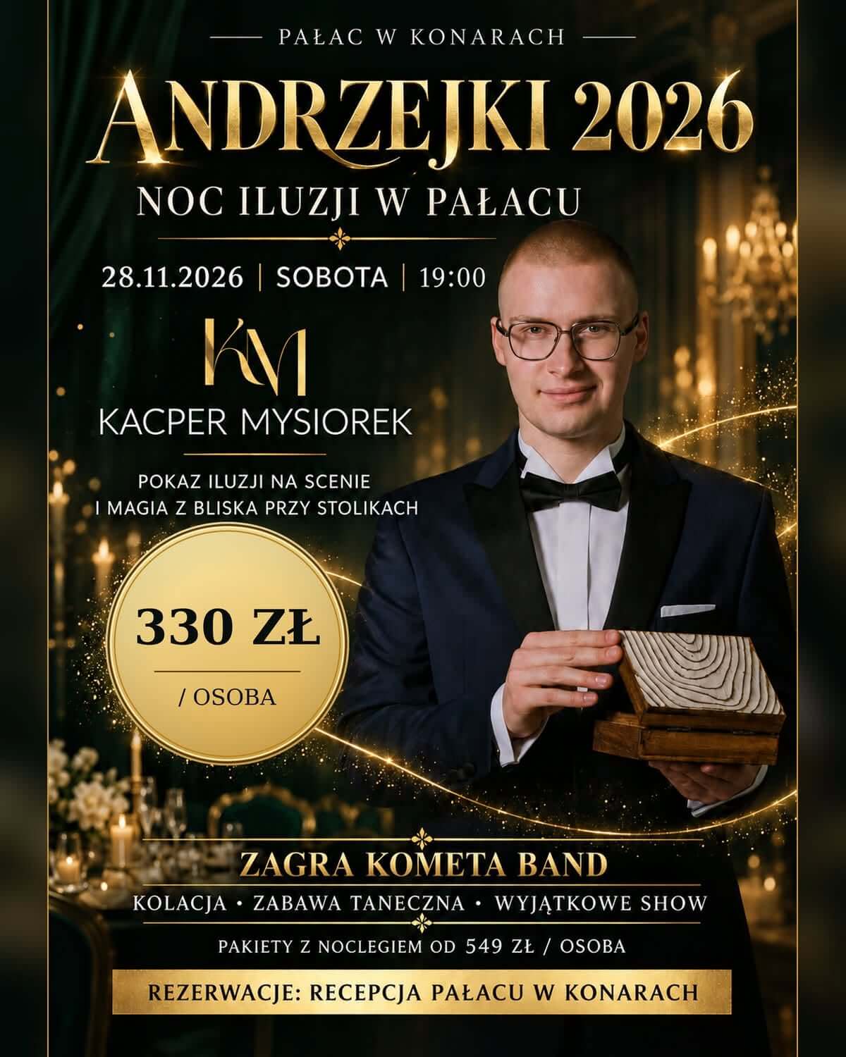 Andrzejki 2026 – Noc Iluzji w Pałacu