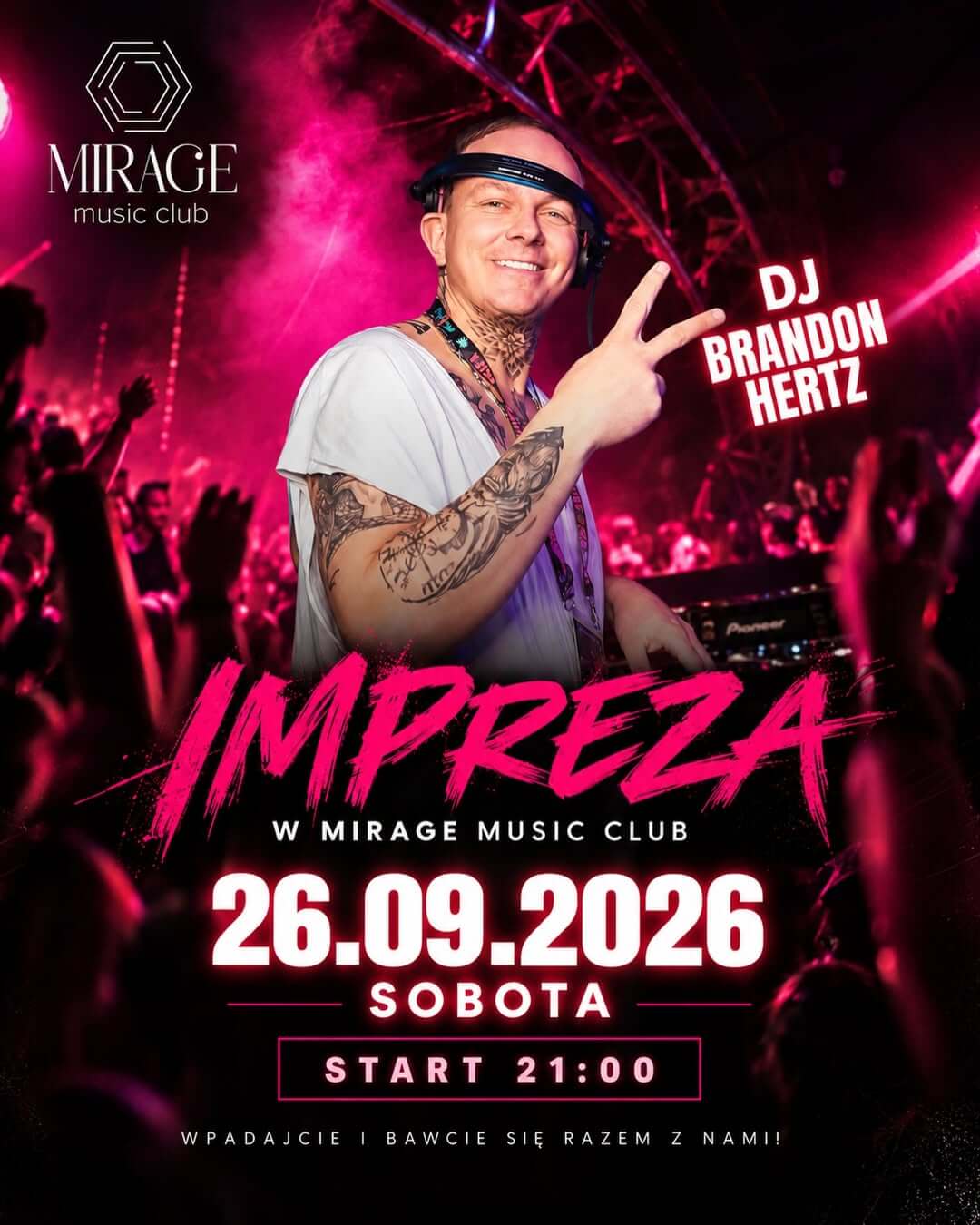 Impreza z DJ Brandonem Hertzem