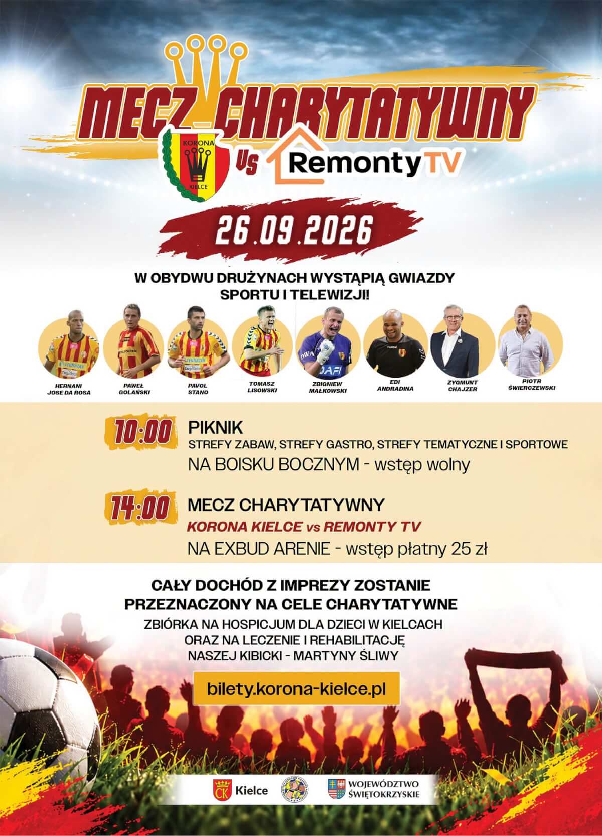 Mecz charytatywny Korona Kielce vs Remonty TV