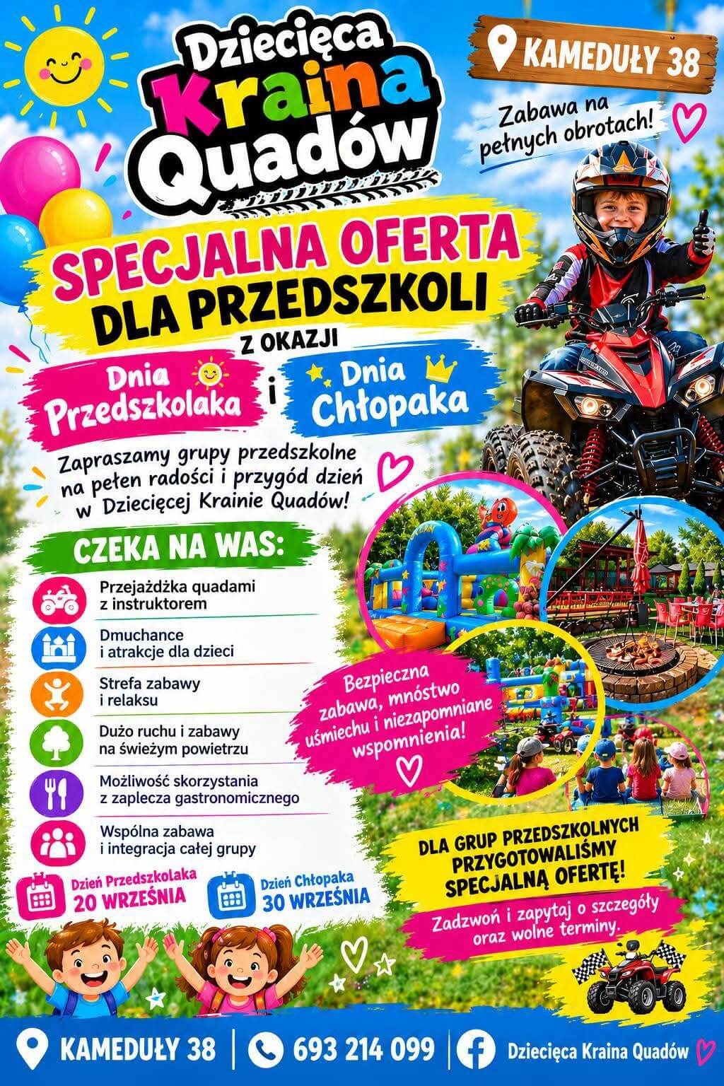 Dziecięca Kraina Quadów zaprasza grupy przedszkolne Dziecięca Kraina Quadów zaprasza grupy przedszkolne