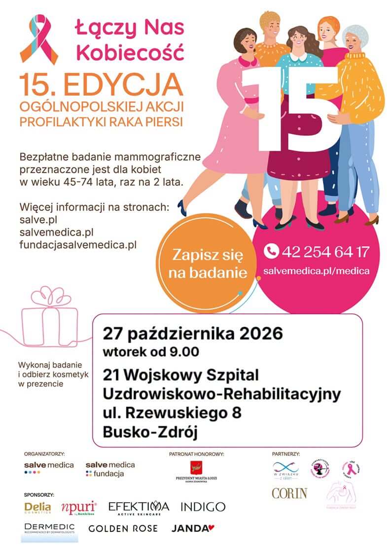 łączy nas kobiecość Łączy Nas Kobiecość – 15. Edycja Ogólnopolskiej Akcji Profilaktyki Raka Piersi