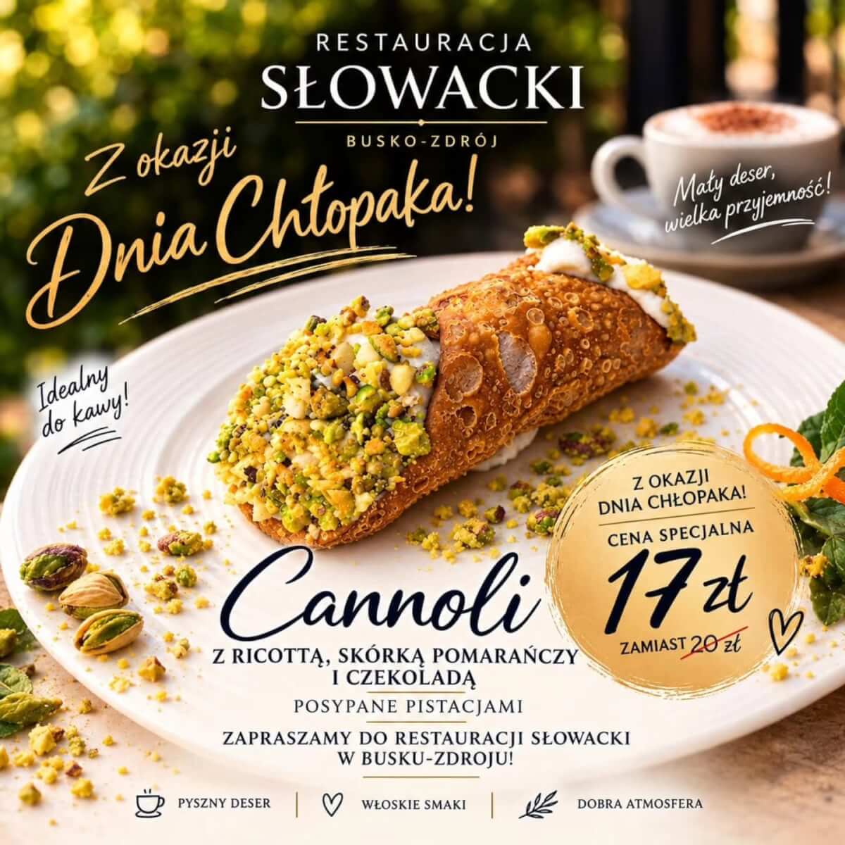 Cannoli w specjalnej cenie na Dzień Chłopaka Cannoli w specjalnej cenie na Dzień Chłopaka