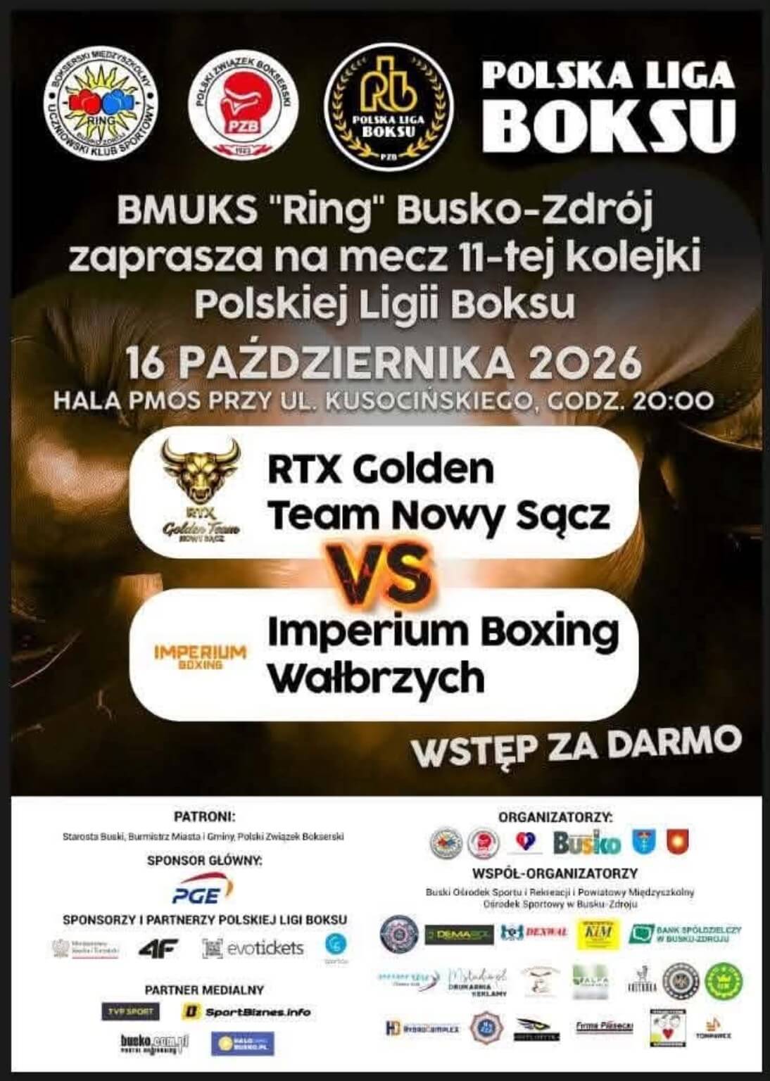Mecz 11. kolejki Polskiej Ligi Boksu
