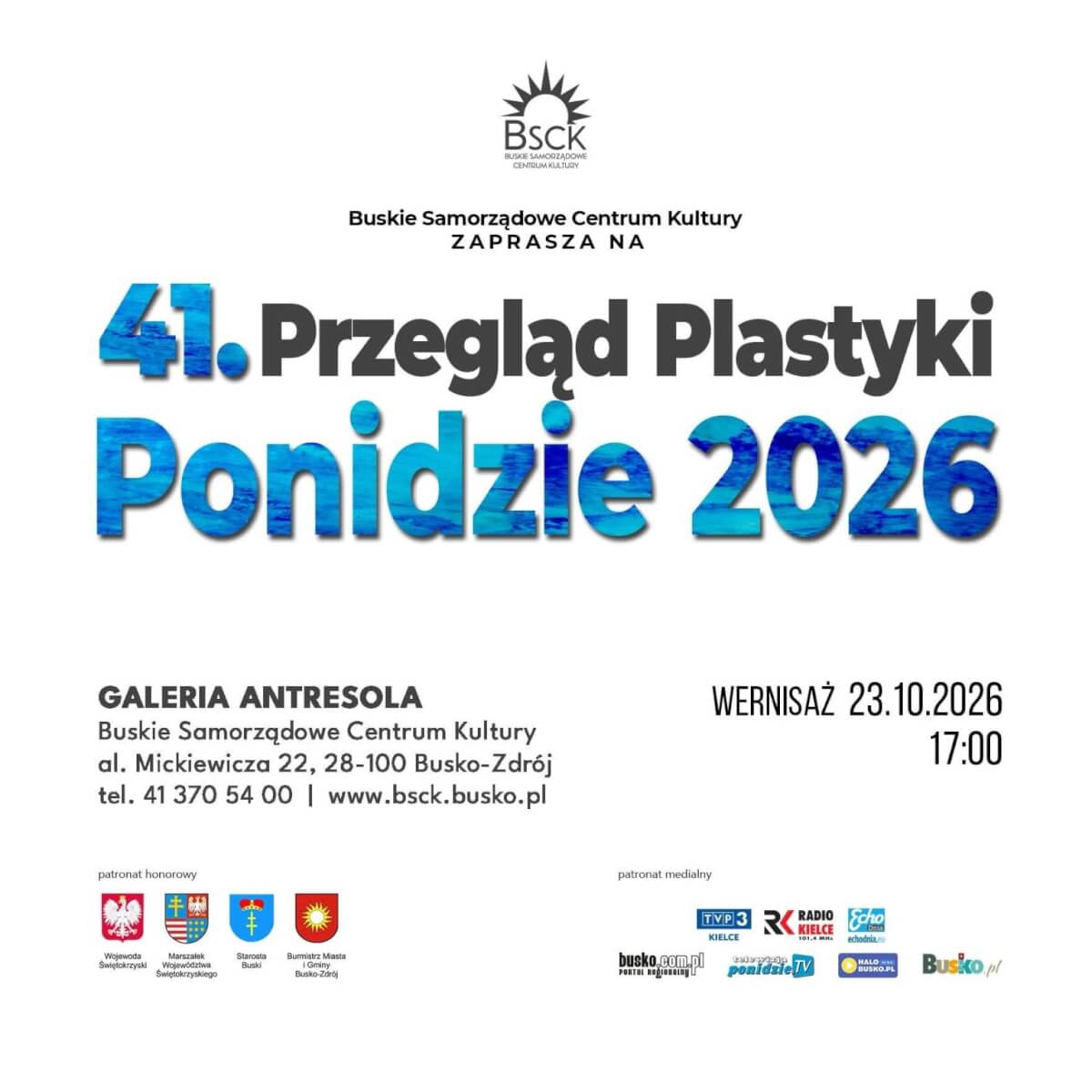 41. Przegląd Plastyki „Ponidzie 2026” 41. Przegląd Plastyki „Ponidzie 2026”