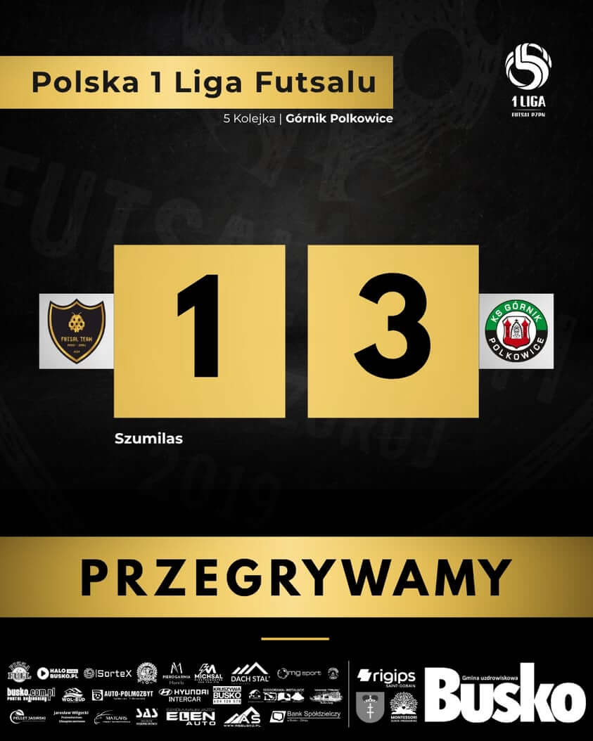 Futsal Team Busko-Zdrój przegrywa z Górnikiem Polkowice 1:3
