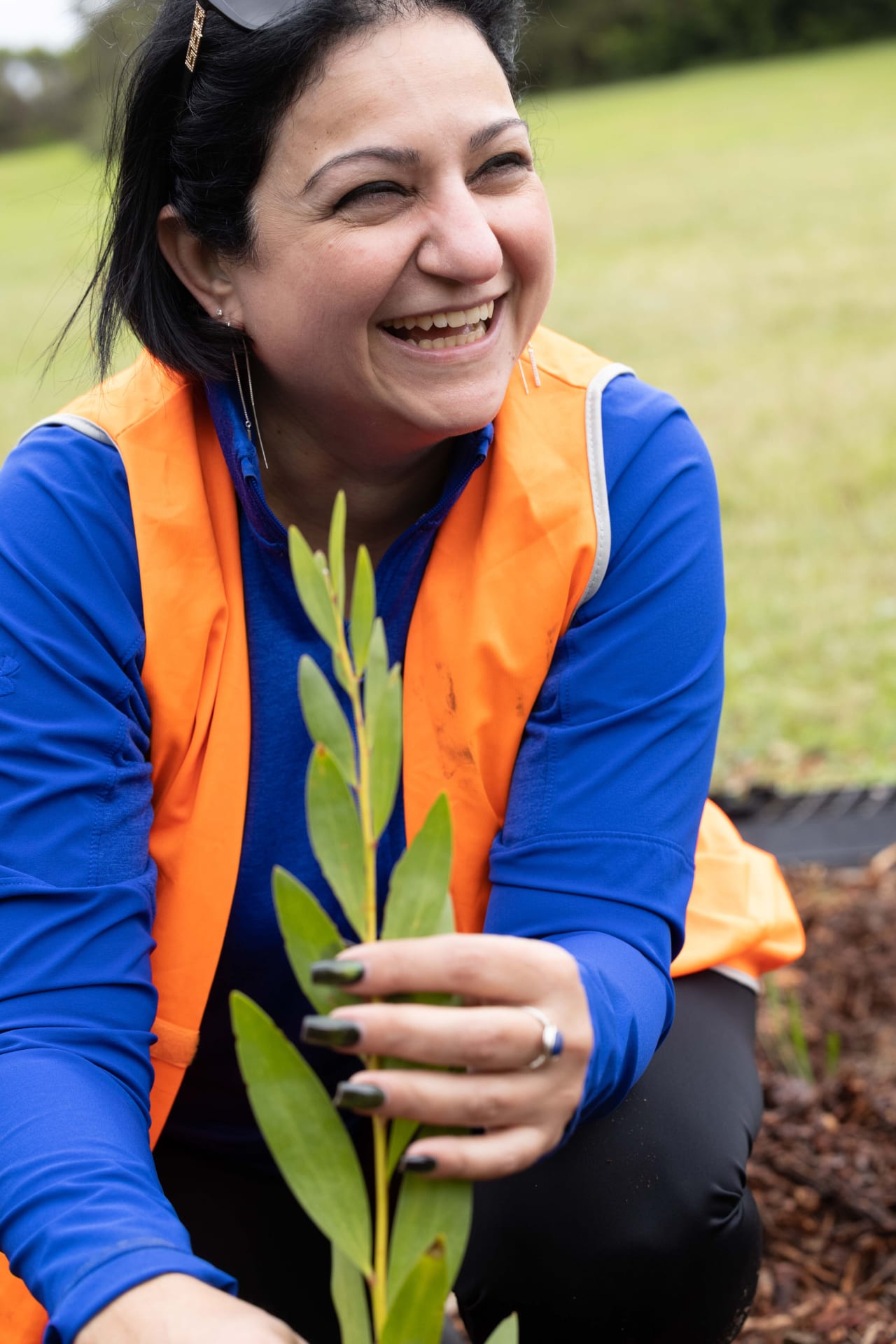 Lyka team member at tree planting event