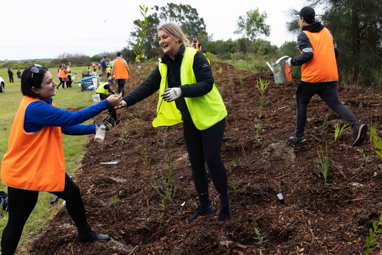 Lyka team at tree planting event