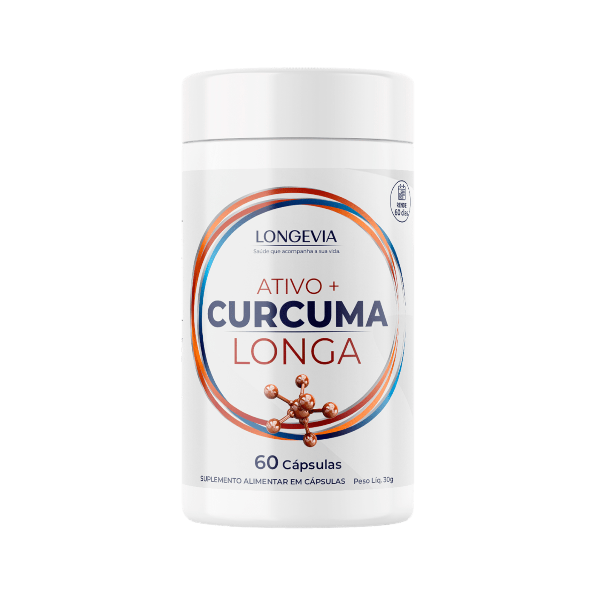 C&uacute;rcuma Longa Ativo+ 60 c&aacute;psulas