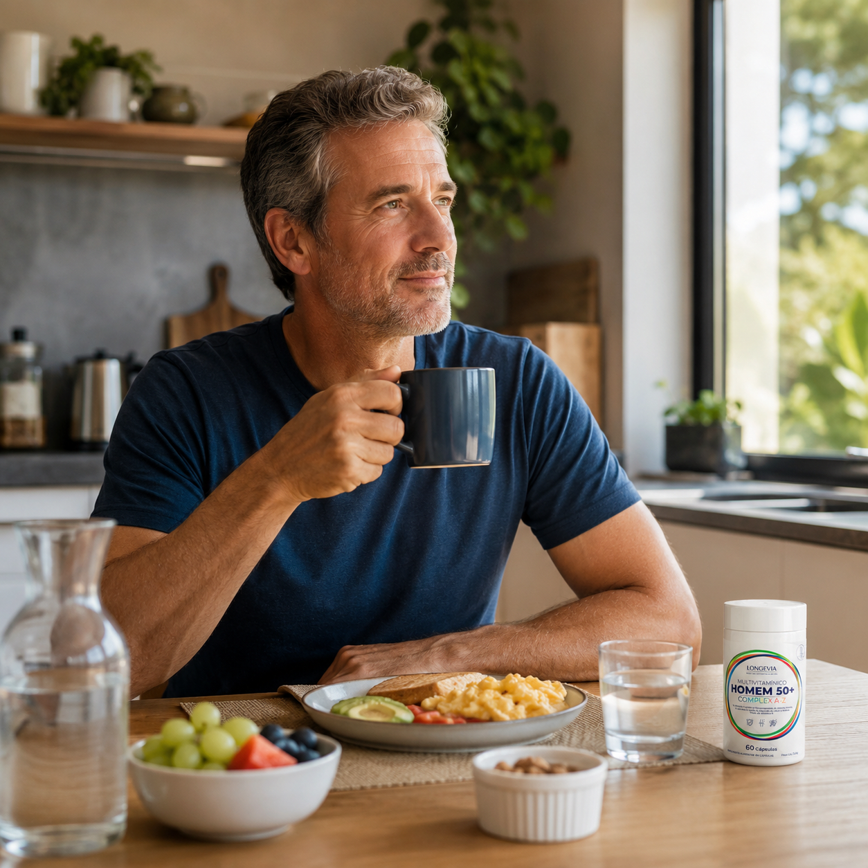 Multivitam&iacute;nico Homem 50+ Longevia