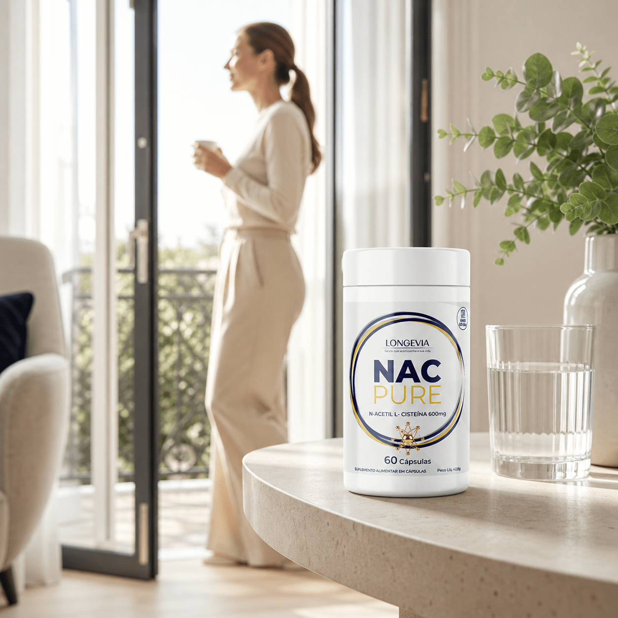 NAC Pure na rotina de cuidado di&aacute;rio