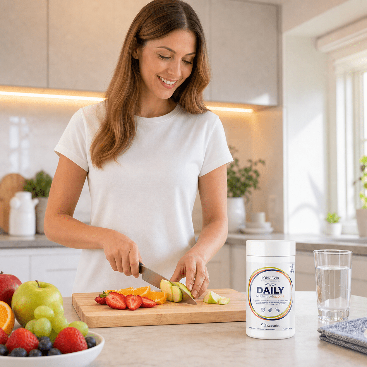Daily Multivitam&iacute;nico em uma rotina de alimenta&ccedil;&atilde;o equilibrada