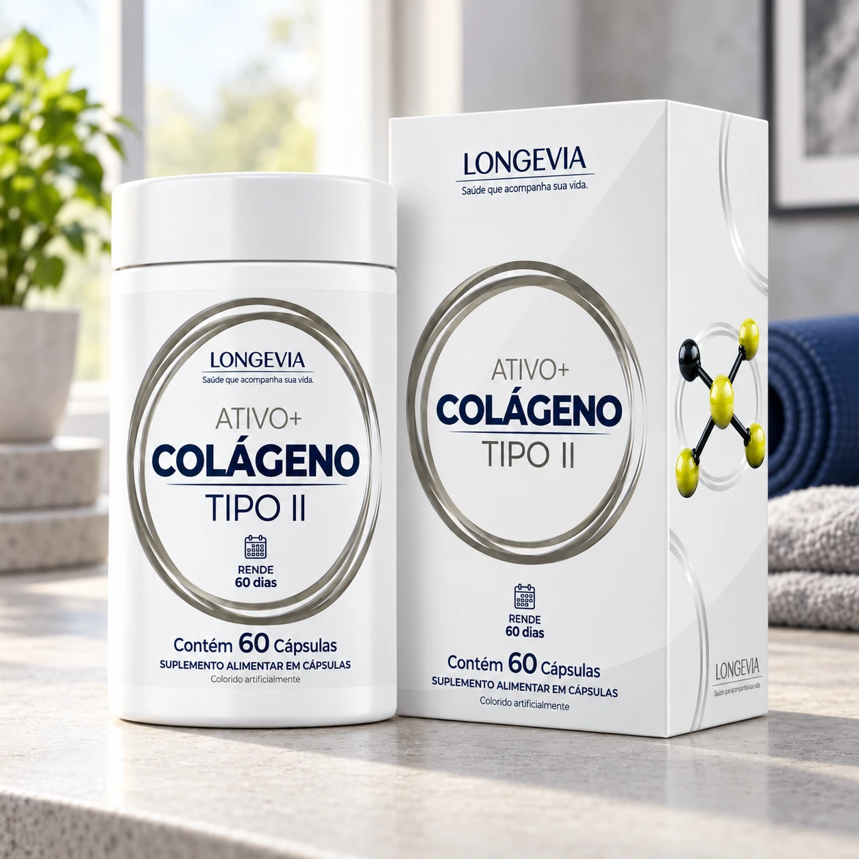 Col&aacute;geno Tipo II Longevia &mdash; pote e caixa
