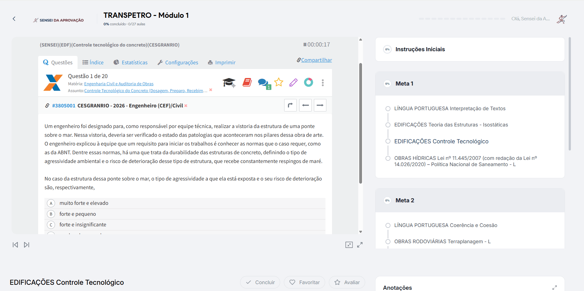 Interface da Plataforma 3