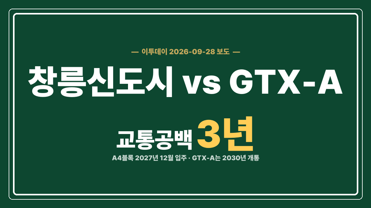 창릉신도시 입주 2027년 GTX-A 개통 2030년 교통공백 3년 총정리 썸네일