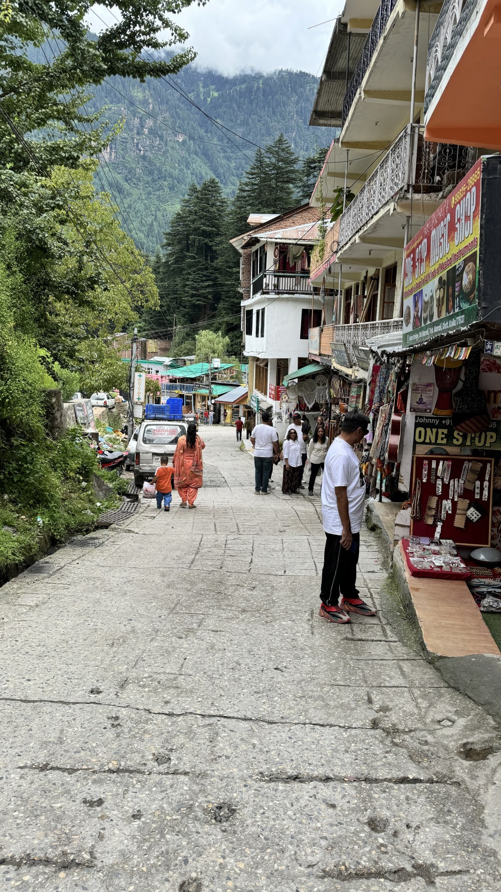 Exploring the local market in Manali