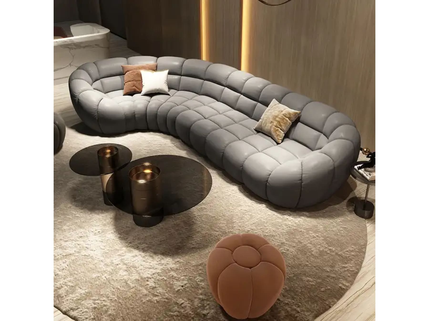 Luna Cloud Curve Sofa — alternate view