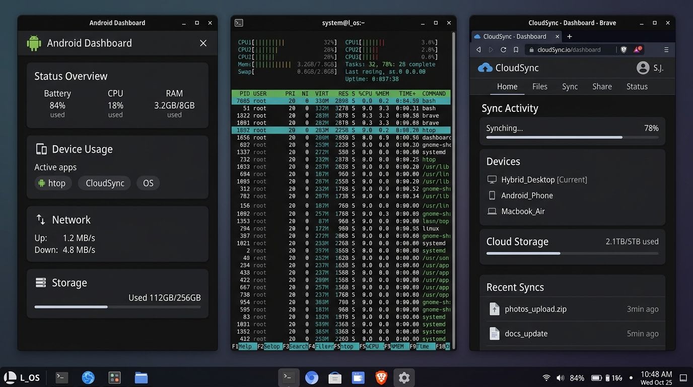 terminal and gui parallel running