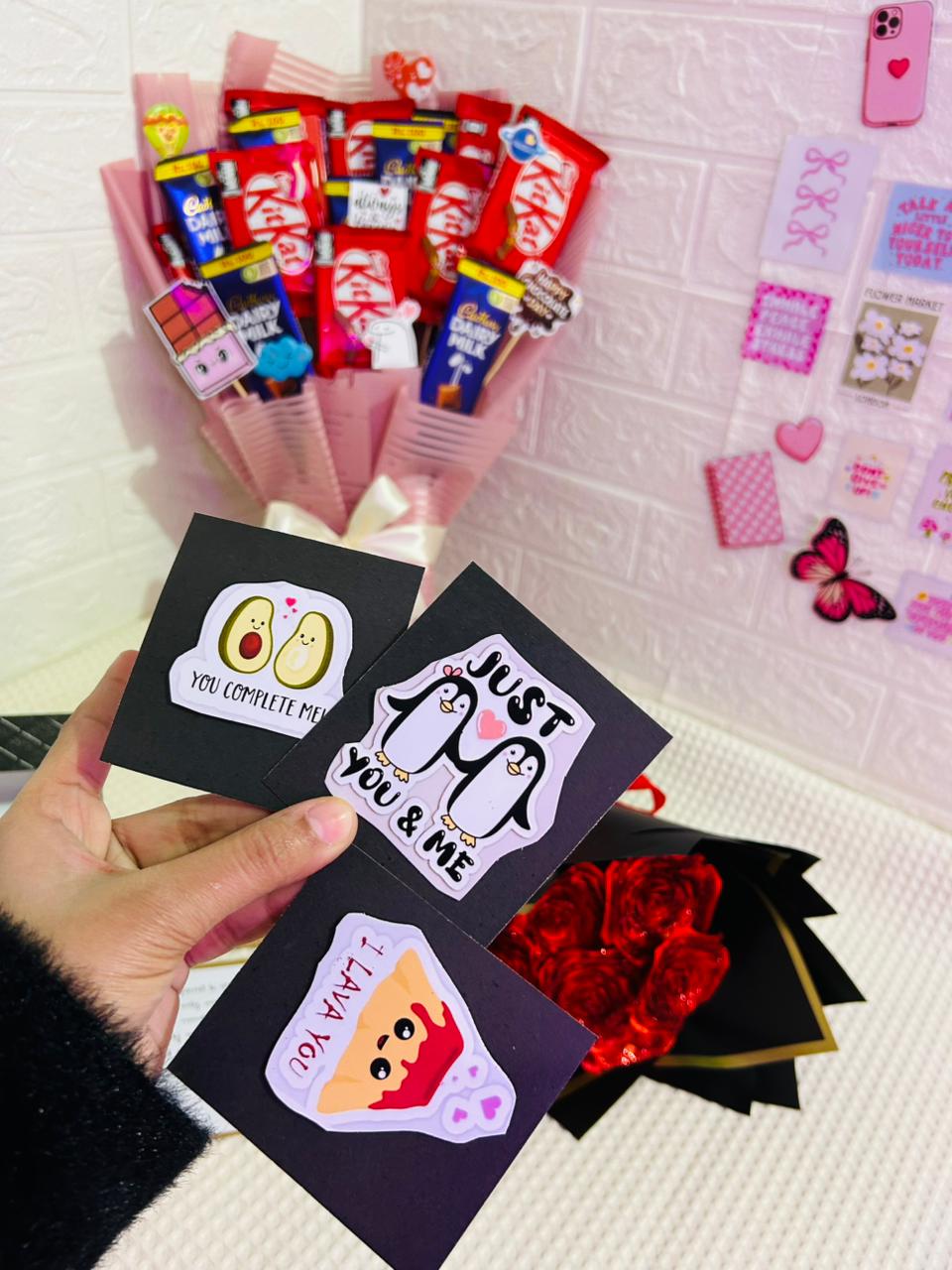 Deal (Flower and chocolate bouquet with handmade cards and Watch) photo 2