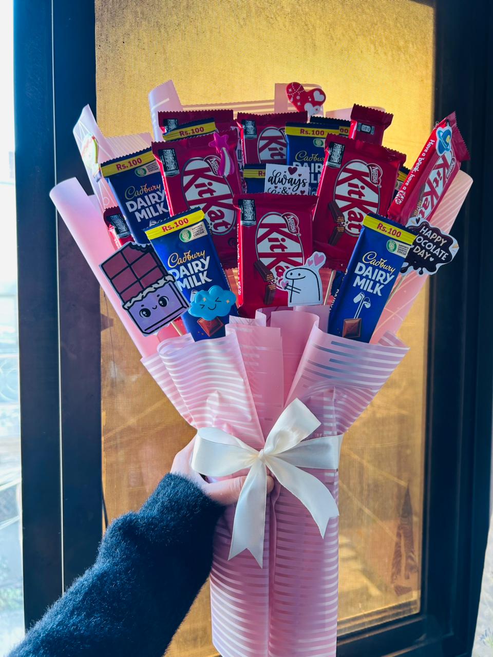 Deal (Flower and chocolate bouquet with handmade cards and Watch) photo 5