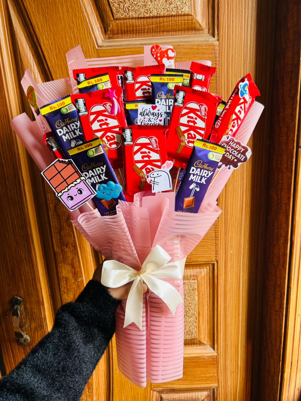 Deal (Flower and chocolate bouquet with handmade cards and Watch) photo 6