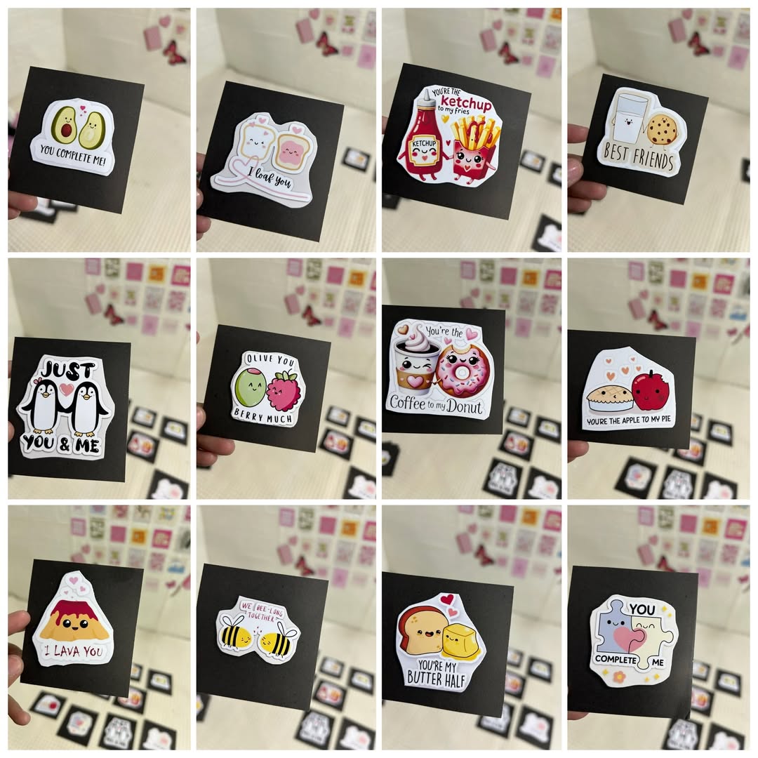 12 MINI Cards, Love cards , pun cards , meaningful cards