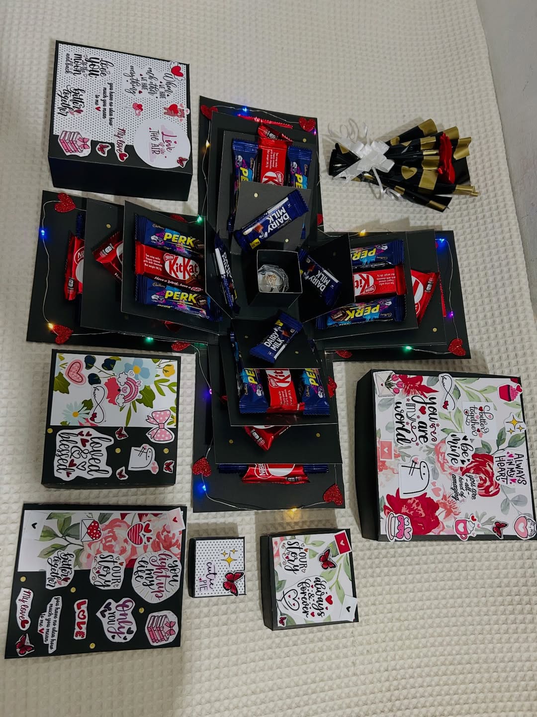 Explosion box, Fancy chocolate box, Surprise gift with Ring photo 3