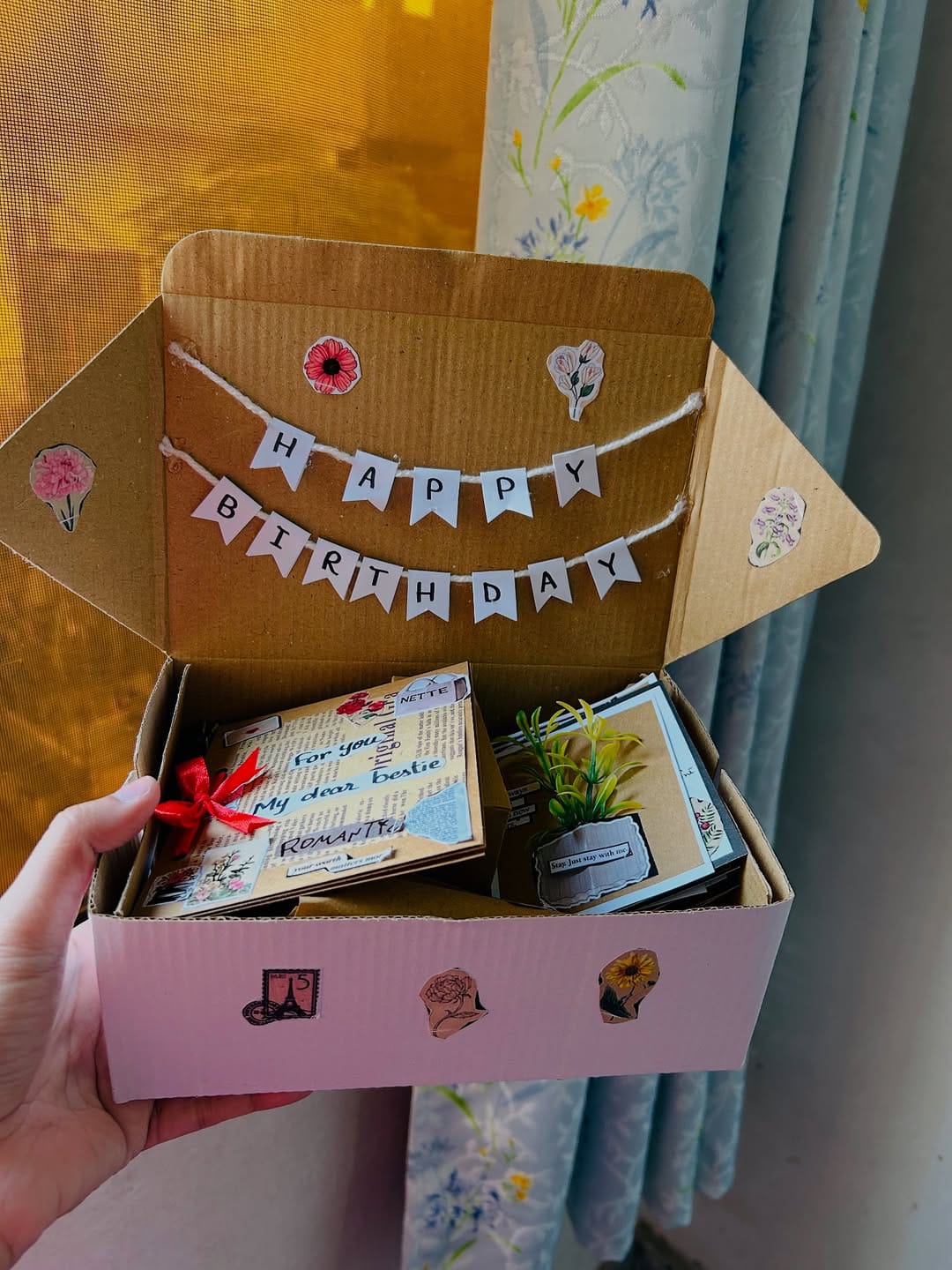 Vintage theme gift box, Handmade cards and customise notes for chocolates photo 4