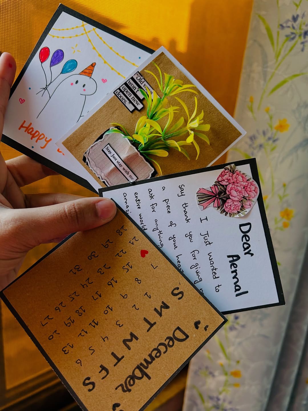 Vintage theme gift box, Handmade cards and customise notes for chocolates photo 2