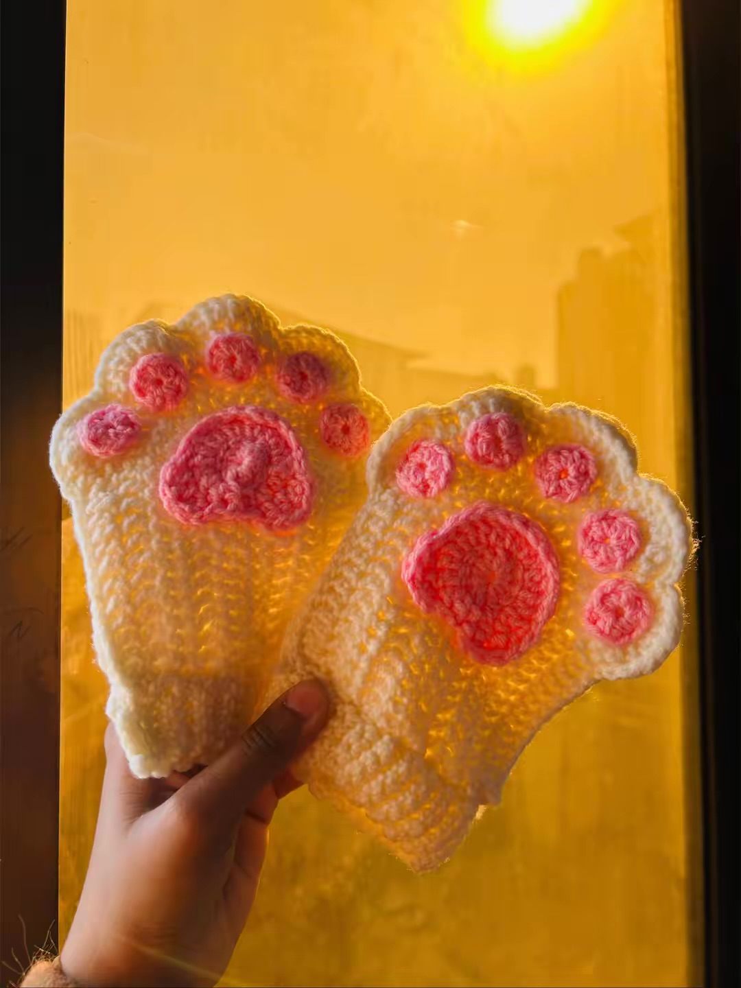 Cat Paw Gloves | Handmade Crochet product photo 3