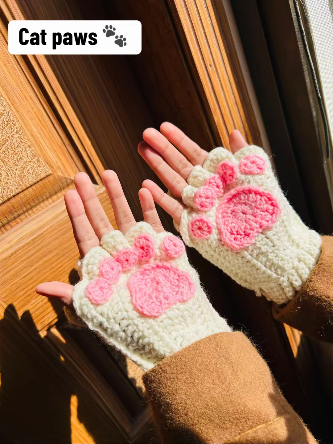 Cat Paw Gloves | Handmade Crochet product photo 2