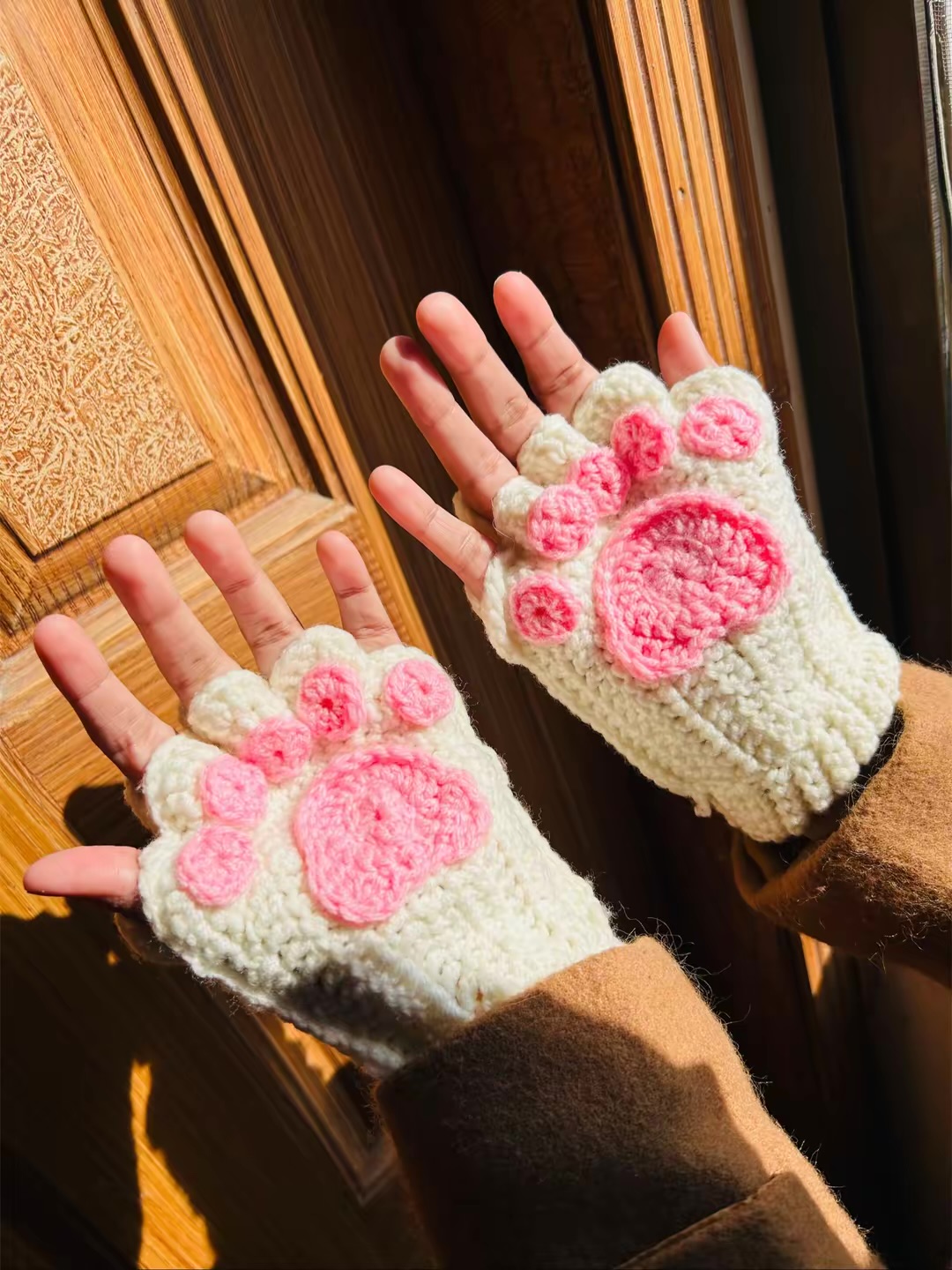 Cat Paw Gloves | Handmade Crochet product photo 5