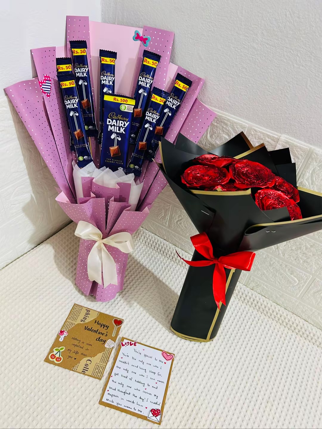 Deal ( Flower and Chocolate Bouquet with handmade Cards) photo 5