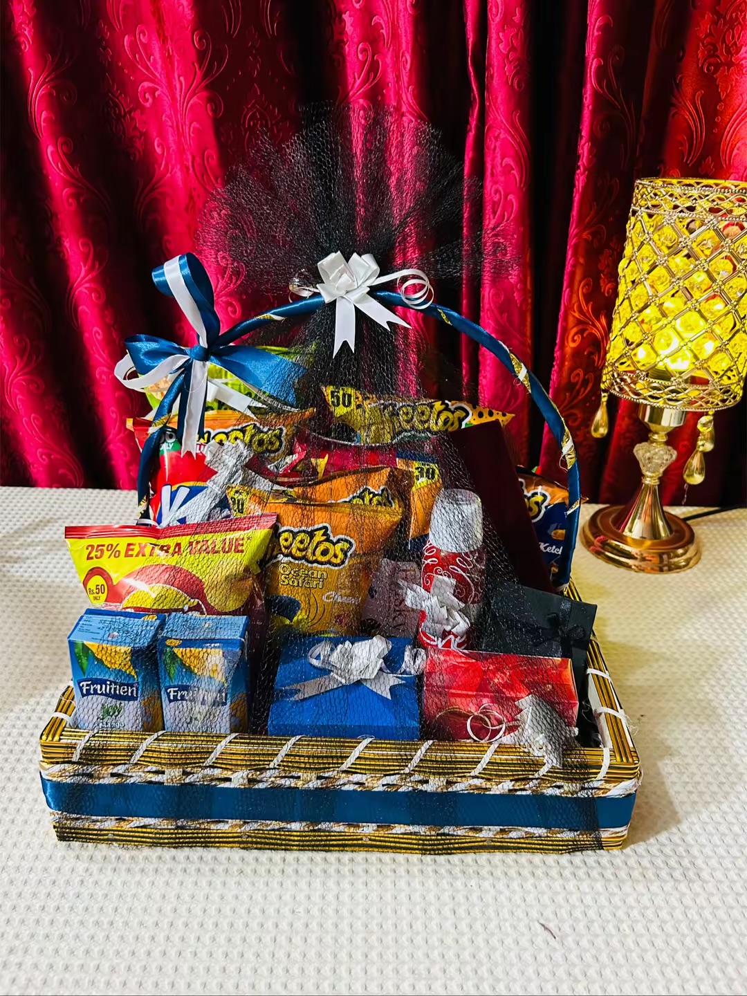 3 in 1 Deal ( Snacks Basket, Chocolate and Flowers bouquet) photo 2