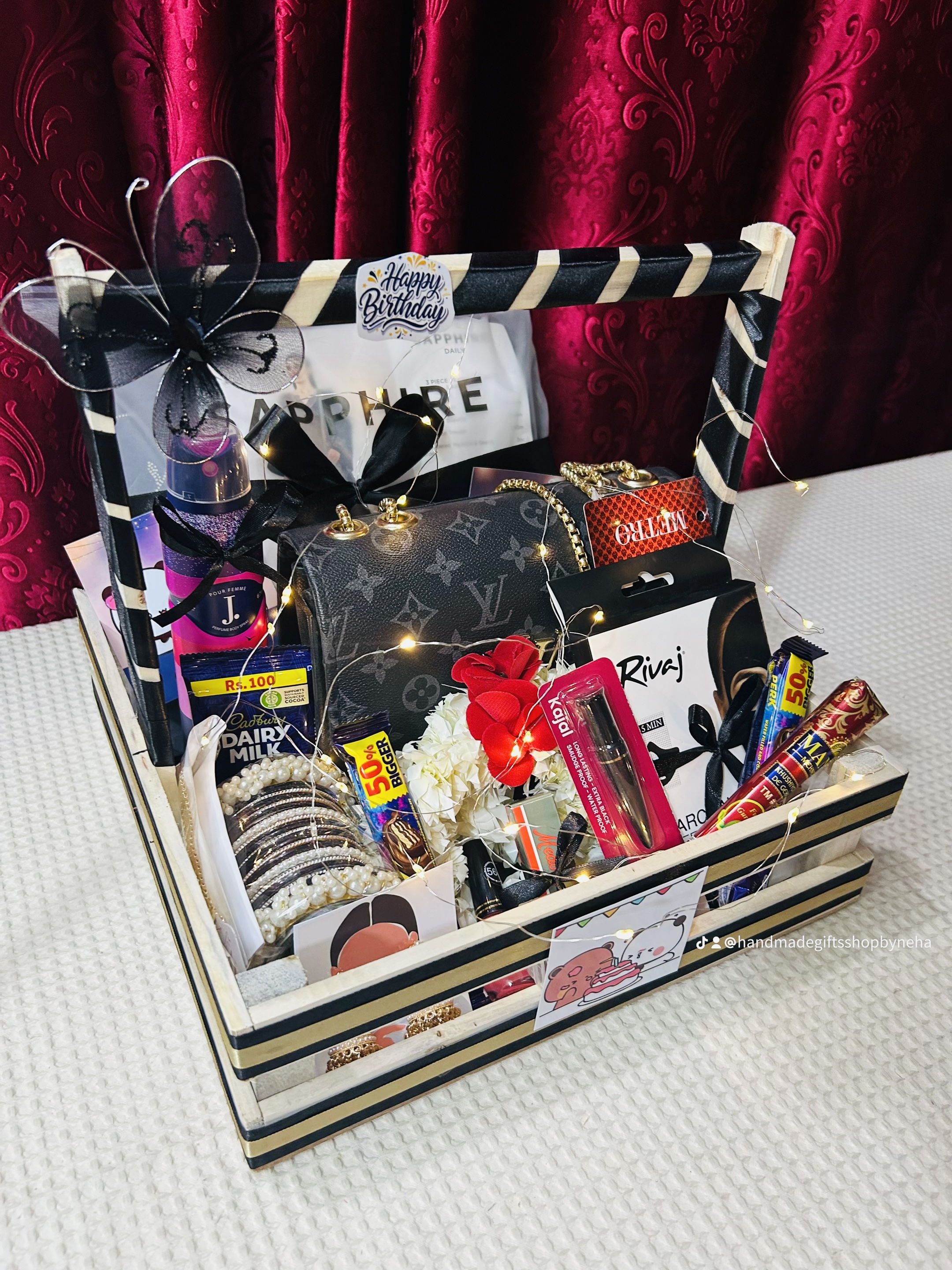 Gift Basket For Her | Wooden Basket photo 2