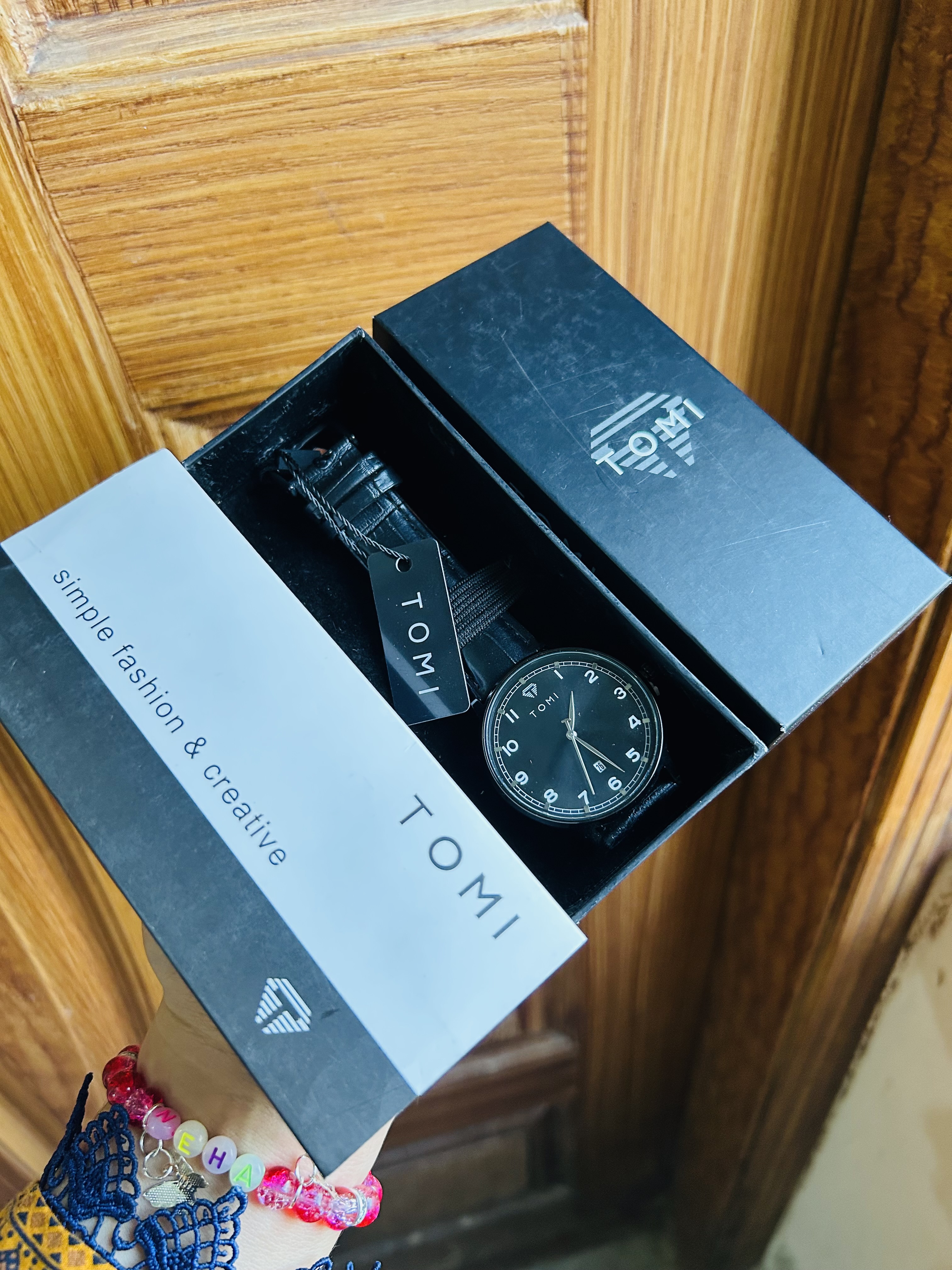 Tomi Watch | Black Strap Watch