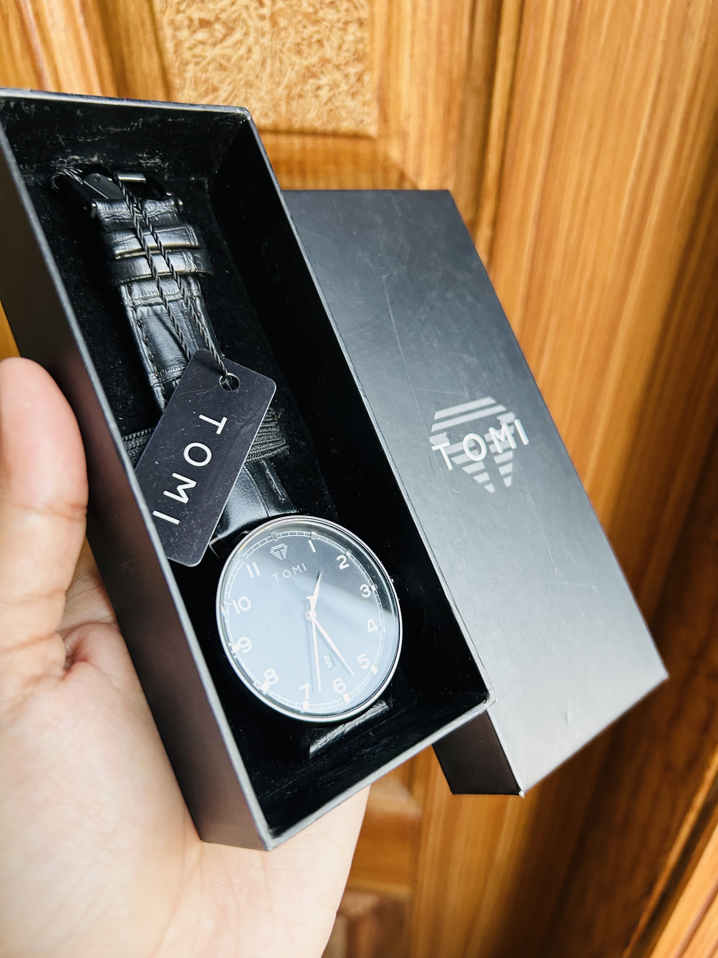 Tomi Watch | Black Strap Watch photo 2