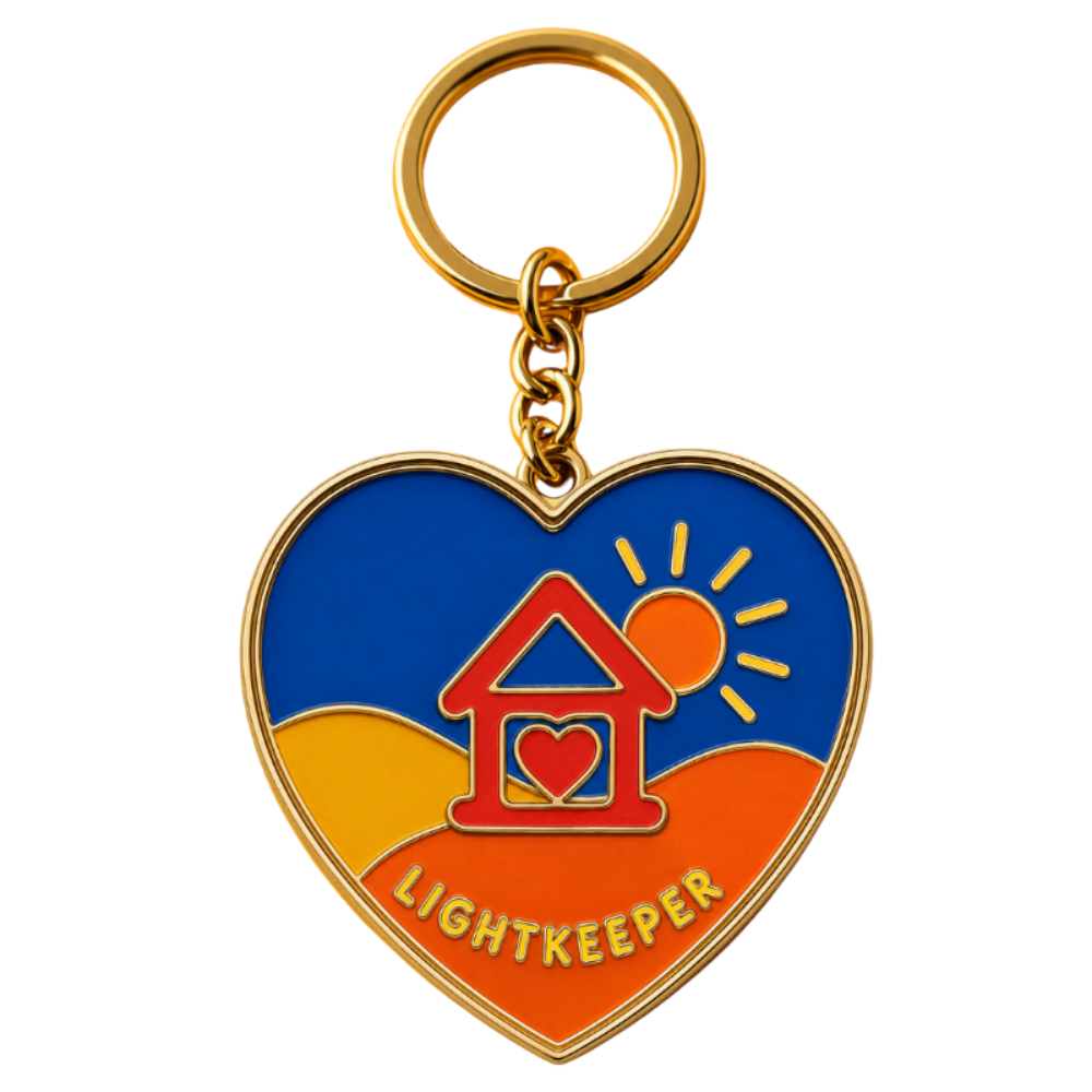 Lightkeeper enamel keyring badge