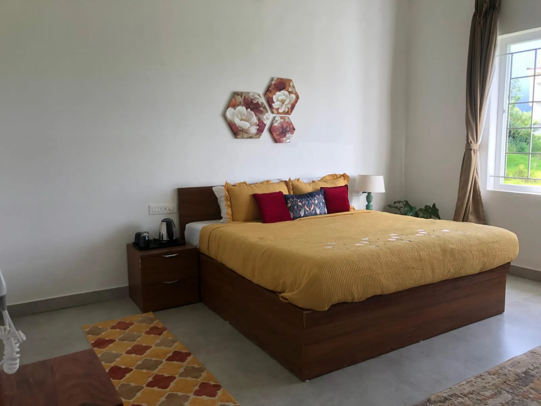 Spacious bedroom at The Lake House Ooty