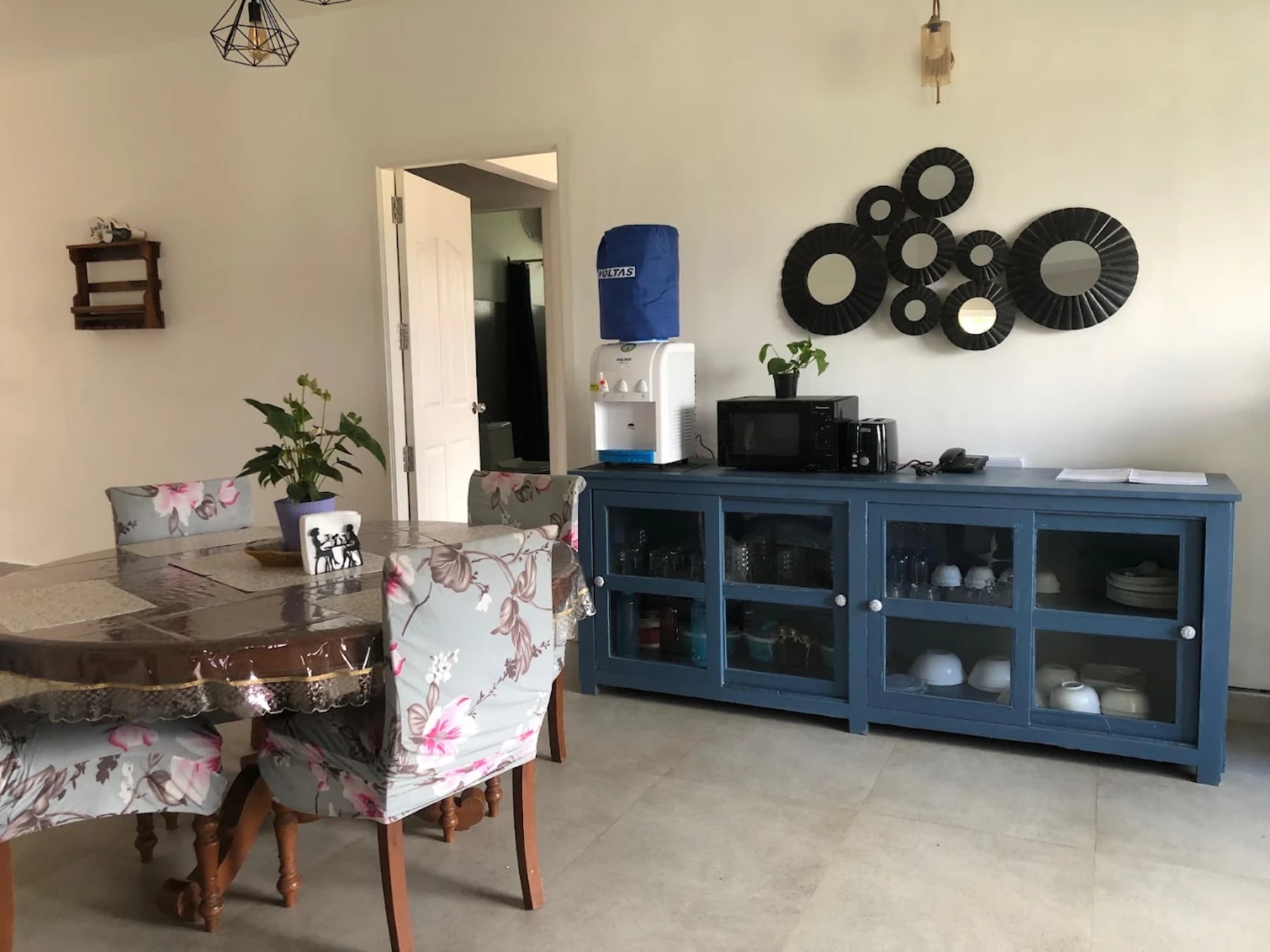 Dining area at The Lake House villa in Ooty