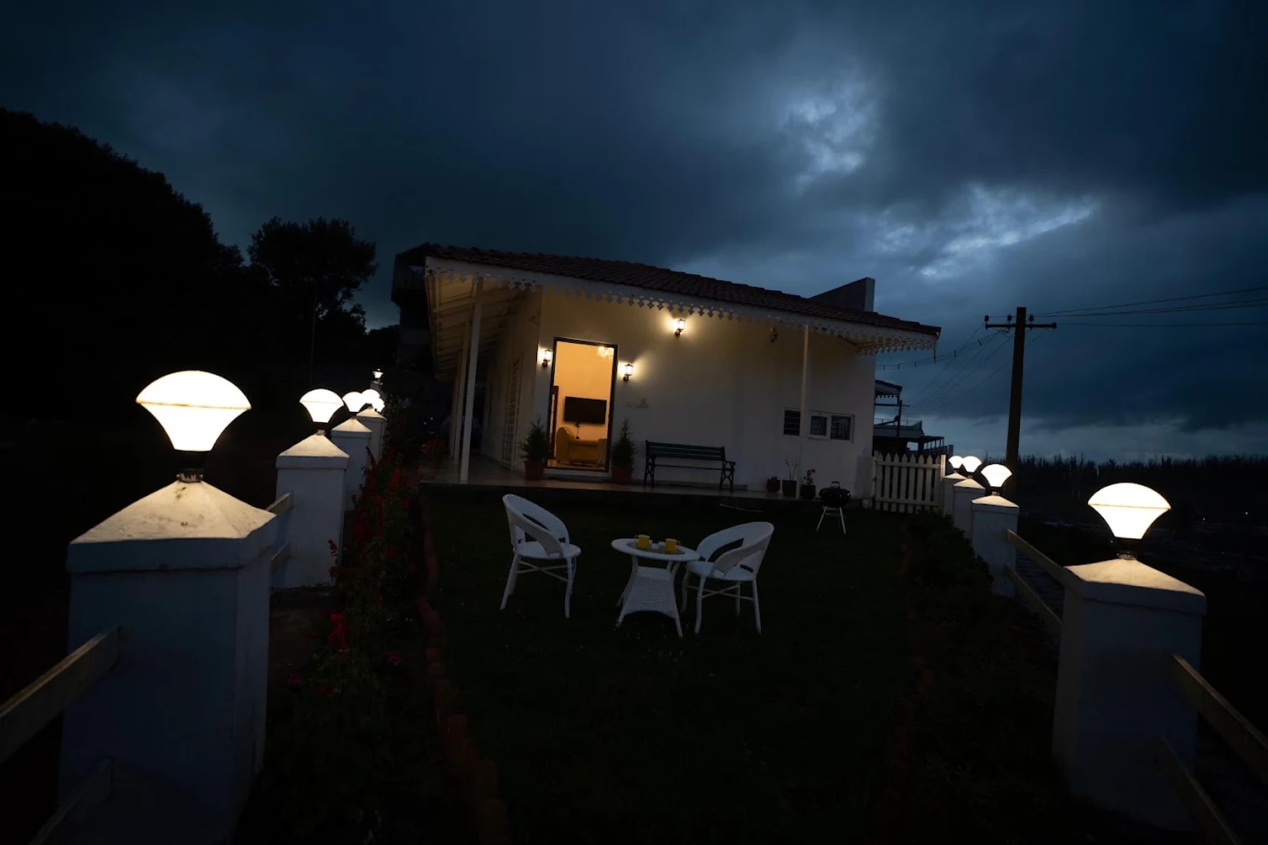 Private garden at The Lake House Ooty stay