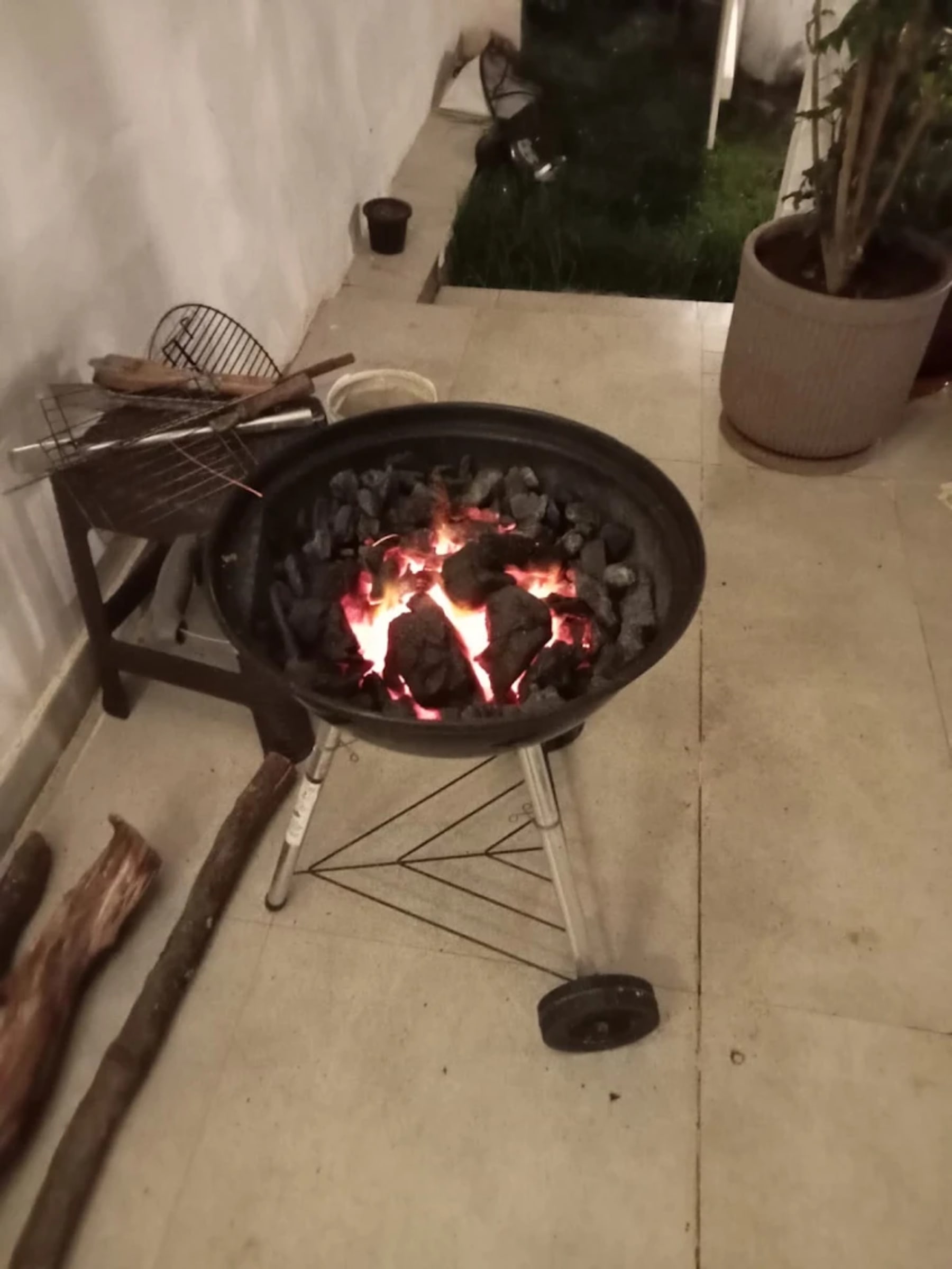 Campfire setup at The Lake House Ooty villa