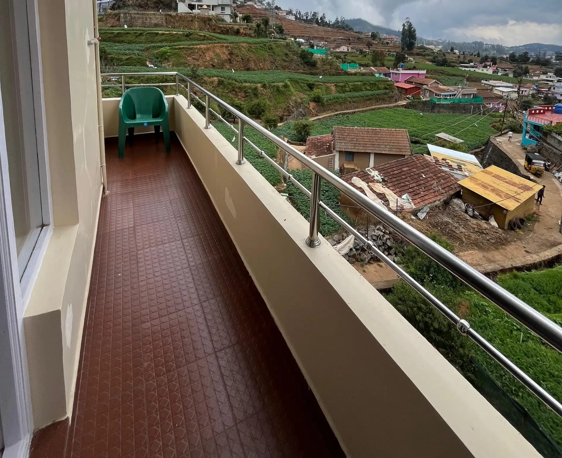 Balcony view at Yoga Jay Homestay in Ooty