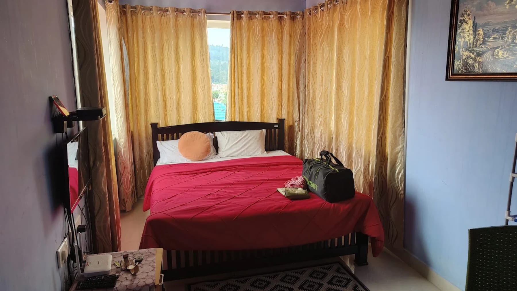Family bedroom at Moongil Ilam Homestay Ooty