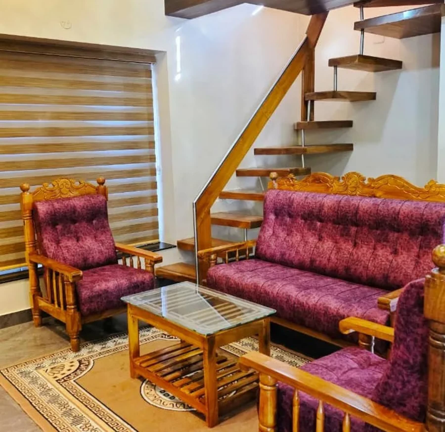 Spacious living area at Central Residency in Ooty